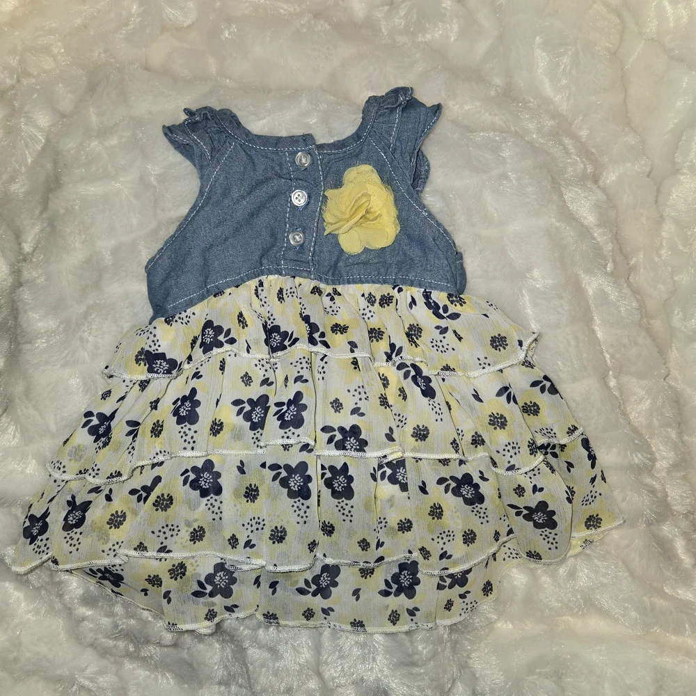 Darling Denim and Floral Kids Dress - Picture 5 of 5